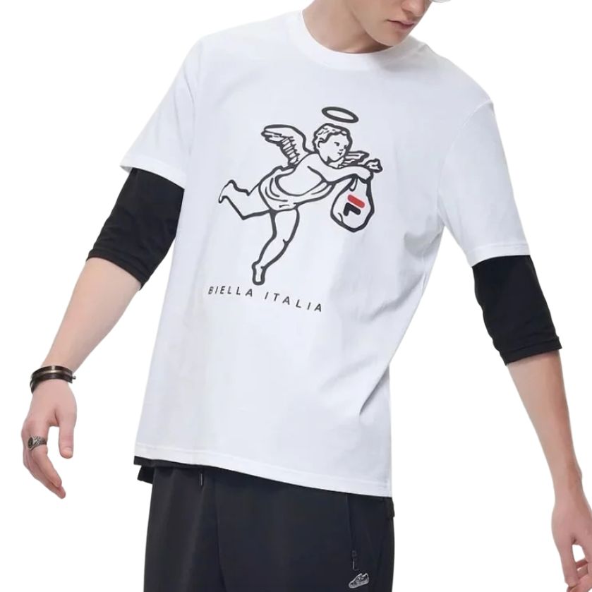 

FILA Футболка Fusion мужская стандартная белая, Белый, FILA Футболка Fusion мужская стандартная белая