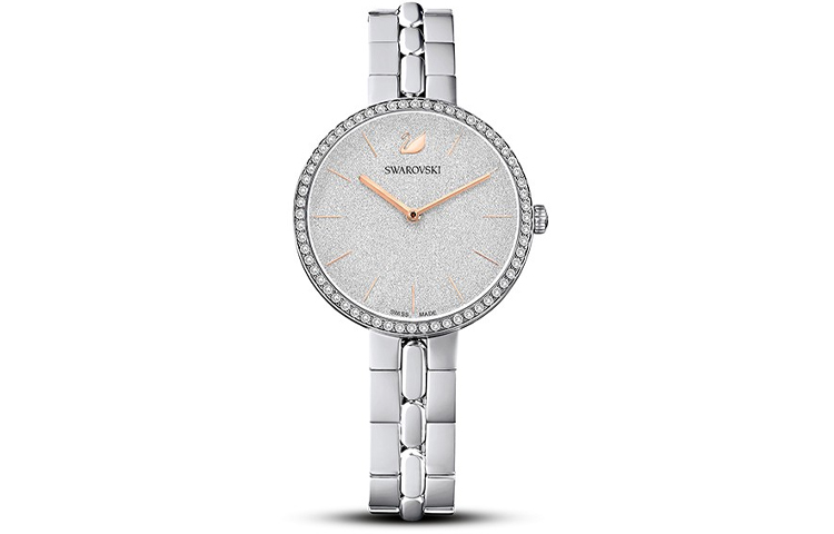 

Swarovski Часы Uptown Collection COSMOPOLITAN Collection Wrist Watch Quartz Movement Silver Dial Women's Watch, Silver Dial