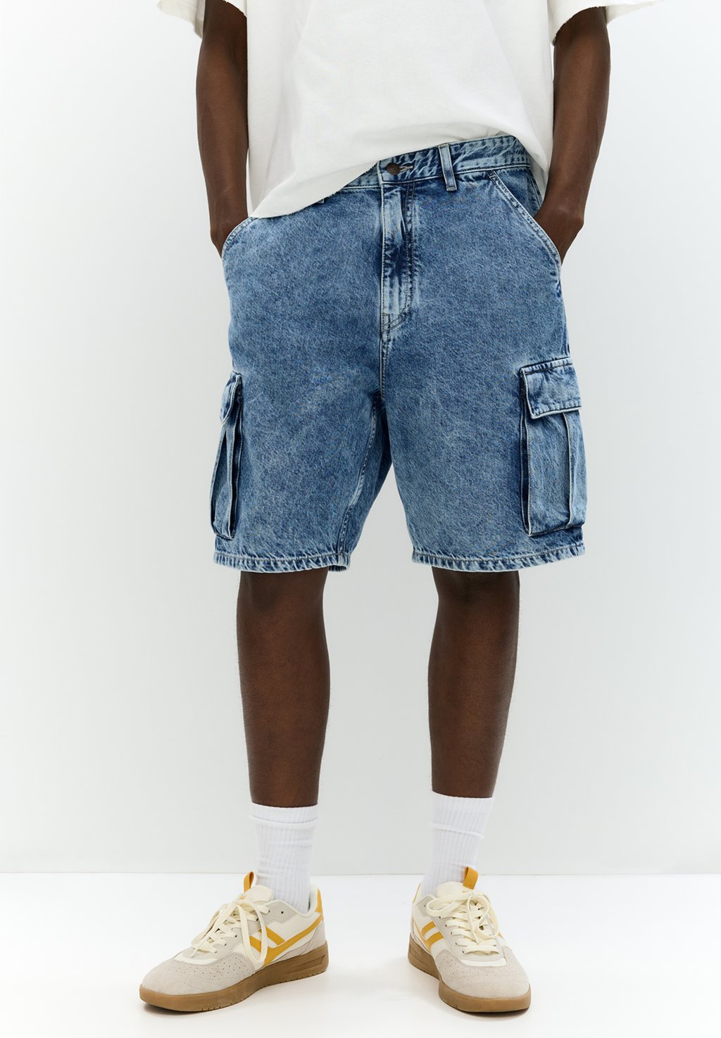 

Джинсовые шорты PULL&BEAR, цвет Blue Denim