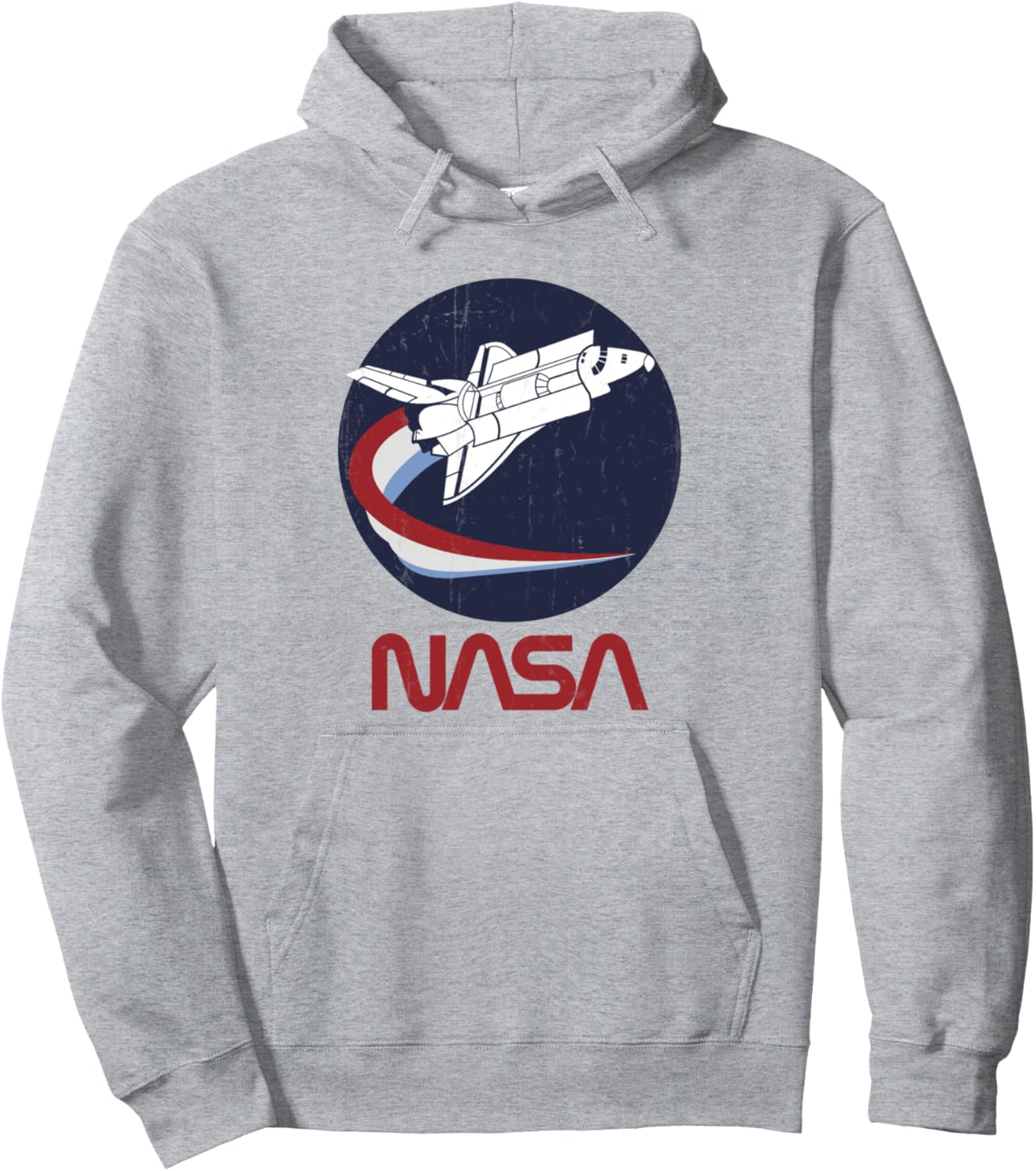 

Худи с трехцветным логотипом NASA Shuttle и круглым вырезом, серый