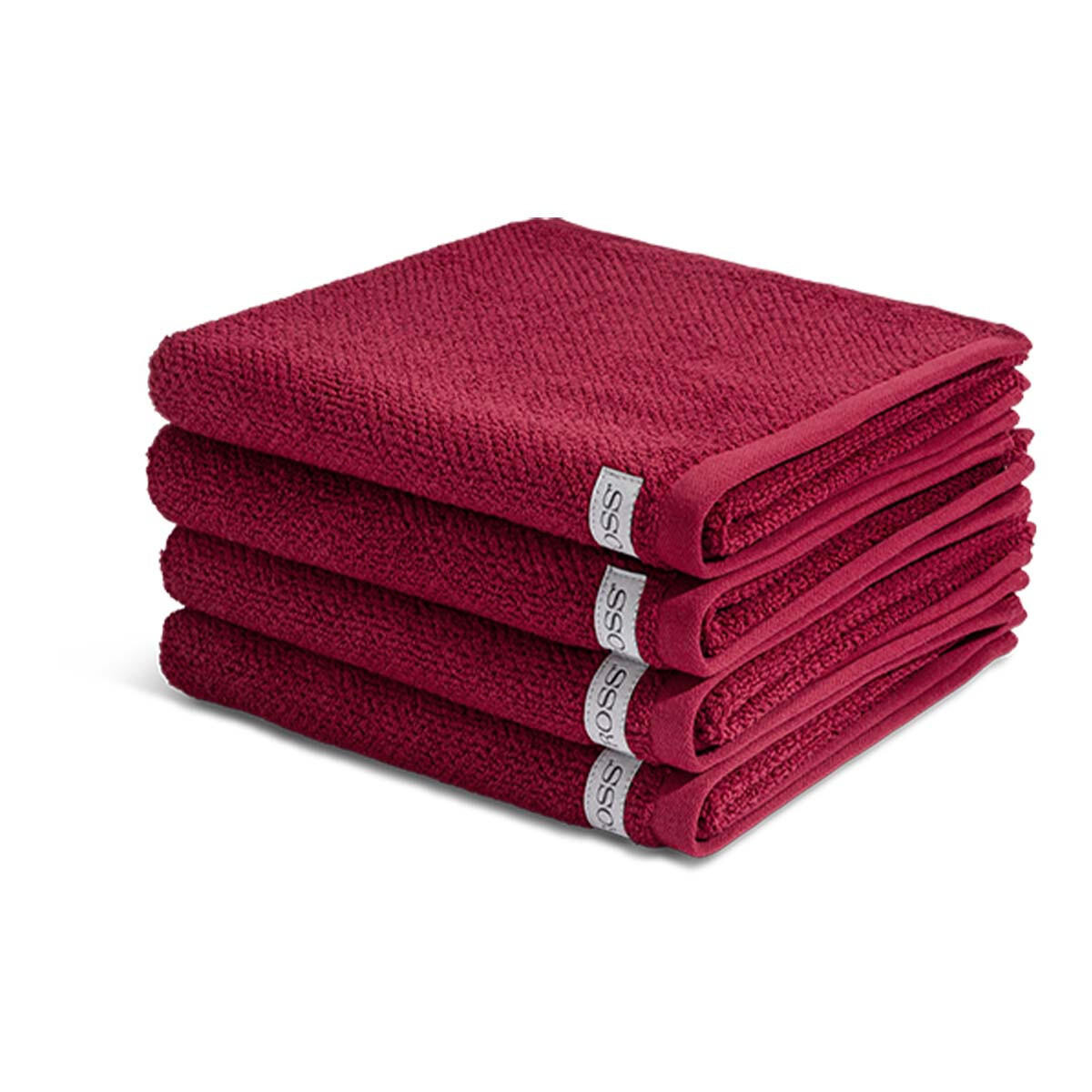 

Towel selection — набор из 4 шт из органического хлопка Ross, красный