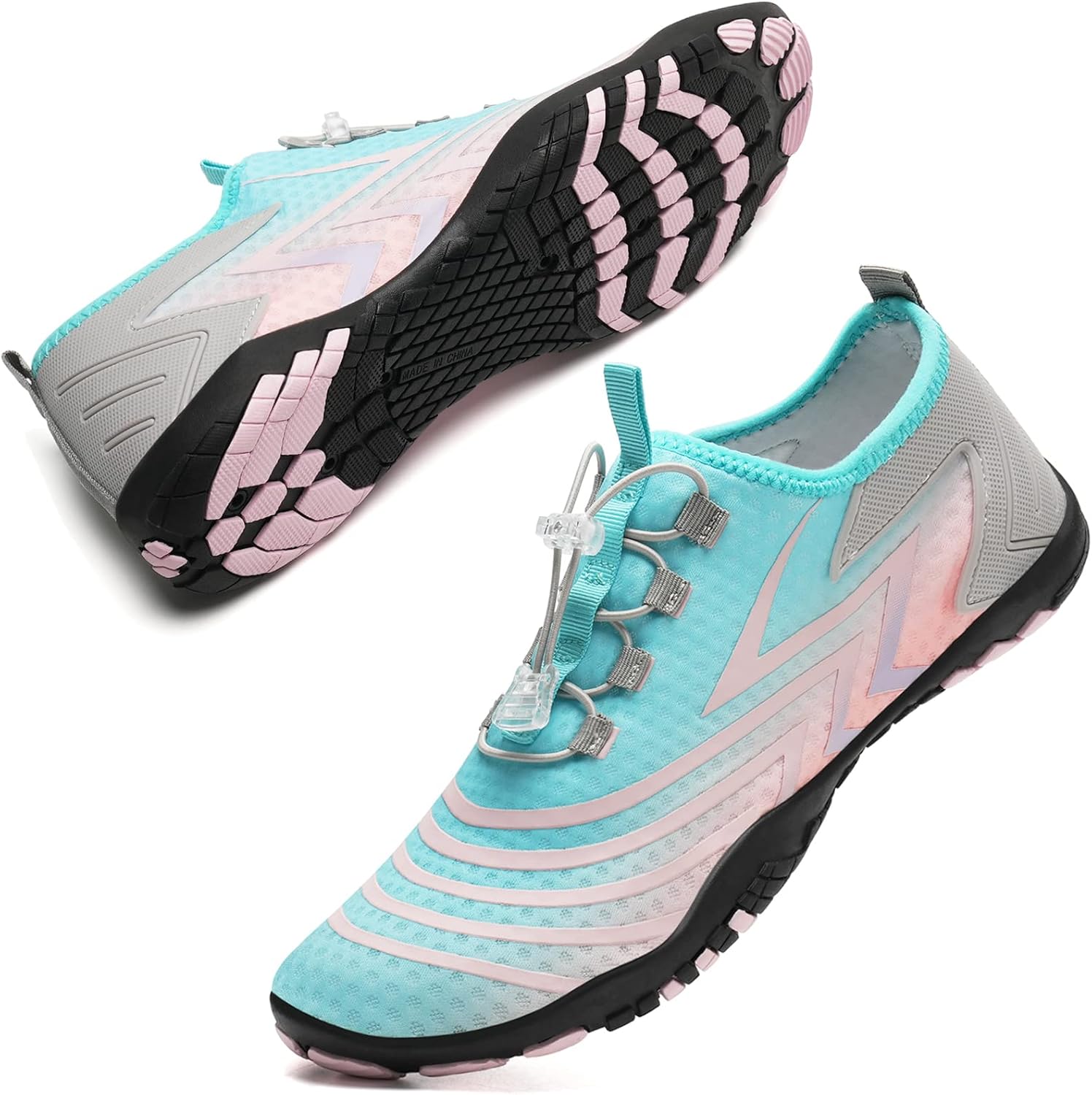 

Водные тапочки для мужчин и женщин, пляжные и для плавания, быстро сохнущие носки для воды, обувь для бассейна, серфинга, йоги и аквааэробики Watelves, синий/розовый