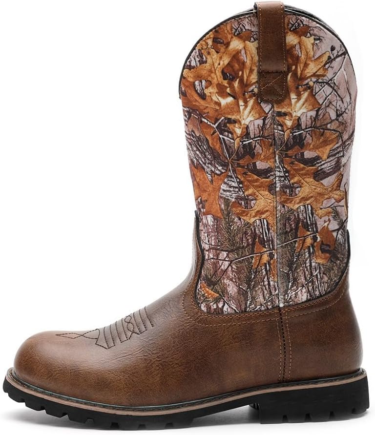 

Мужские ковбойские сапоги вестерн с квадратным носком, массивным каблуком и средней высоты голенищем Generic, Multicolor