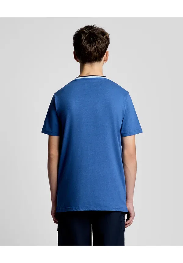 Футболка Lyle & Scott Ss Tipped Logo T-Shirt Basic T-Shirt, темно-васильковый — фото 3