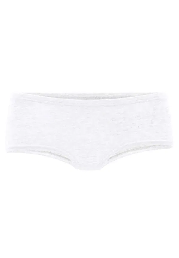 Трусы-хипстеры 4Pack Lascana, цвет серо-голубой меланж, морской, белый — фото 2