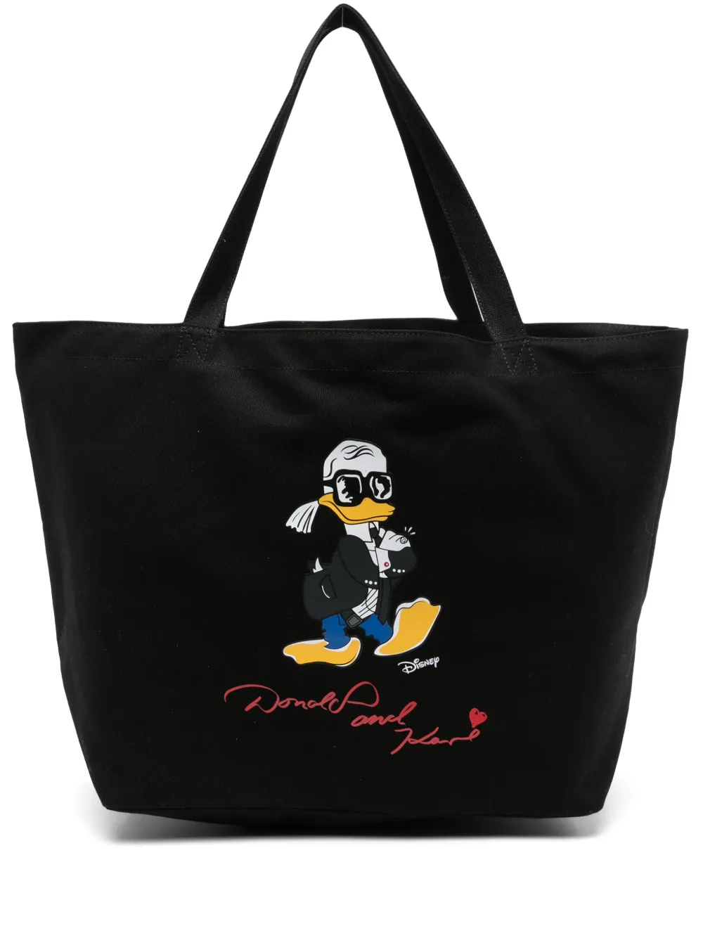 

Сумка-тоут с принтом Дональда Дака от Disney KARL LAGERFELD, черный