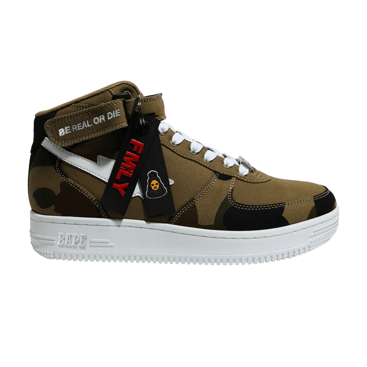 

Кроссовки BAPE Jessie Reyez x Bapesta Mid 'Be Real Or Die', коричневый