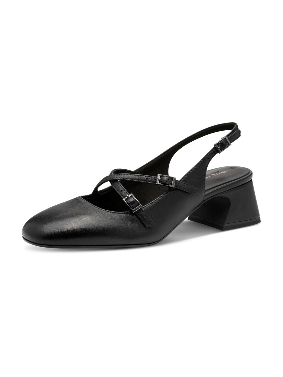 Туфли-лодочки с открытой пяткой Tamaris, Black