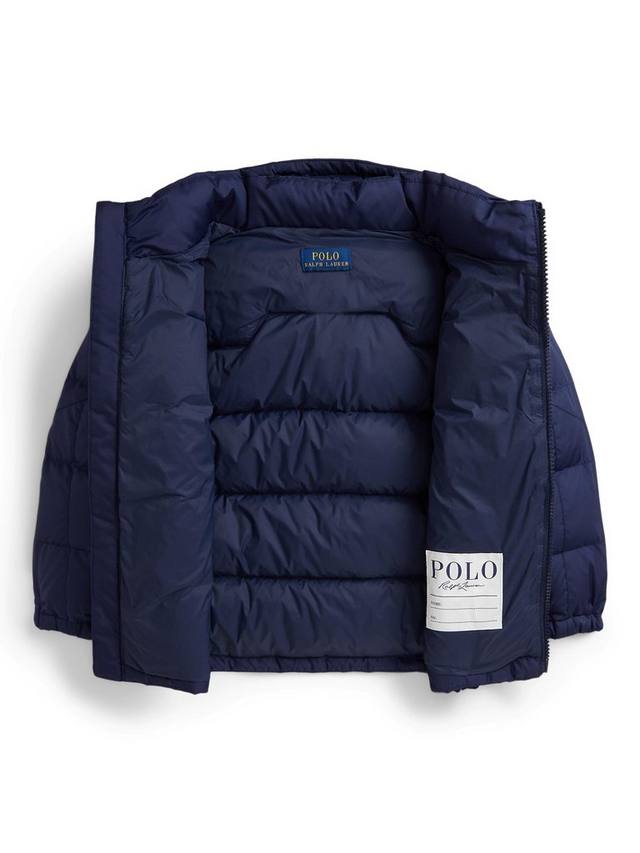 Детская утепленная куртка-бомбер с капюшоном Ralph Lauren, Newport Navy — фото 3