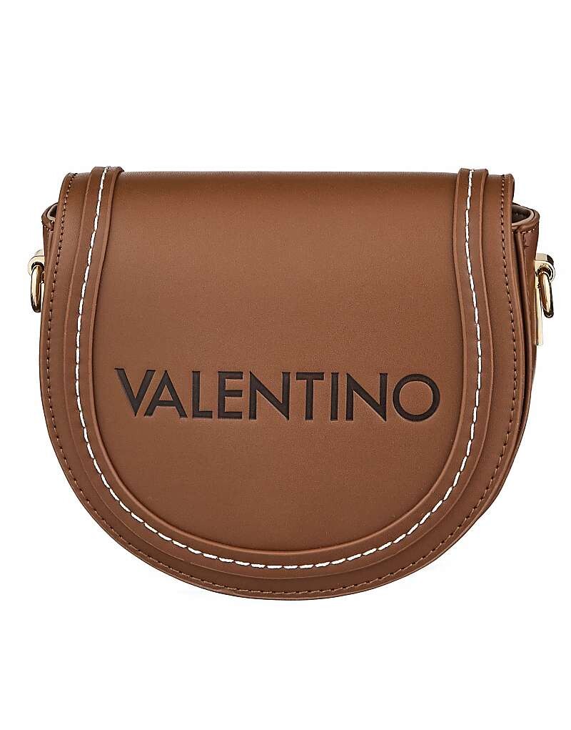 

Valentino – Tonga RE – Коричневая сумка с клапаном в ковбойском стиле и контрастной строчкой