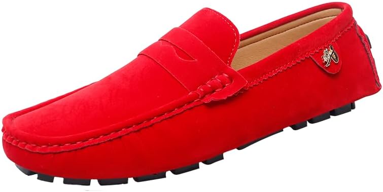 

Мужские лоферы, обувь, удобные нескользящие мокасины, на все сезоны Hhhchpm, красный