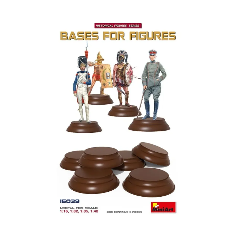 

Основы для фигур (масштабы 1/16, 1/32, 1/35, 1/48), Historical Figures Series (1:16) (MiniArt Models)