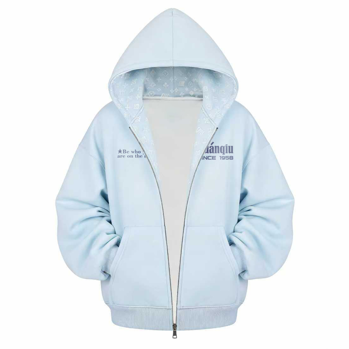 

Толстовка Unisex с капюшоном утепленная кардиган HUANQIU, синий