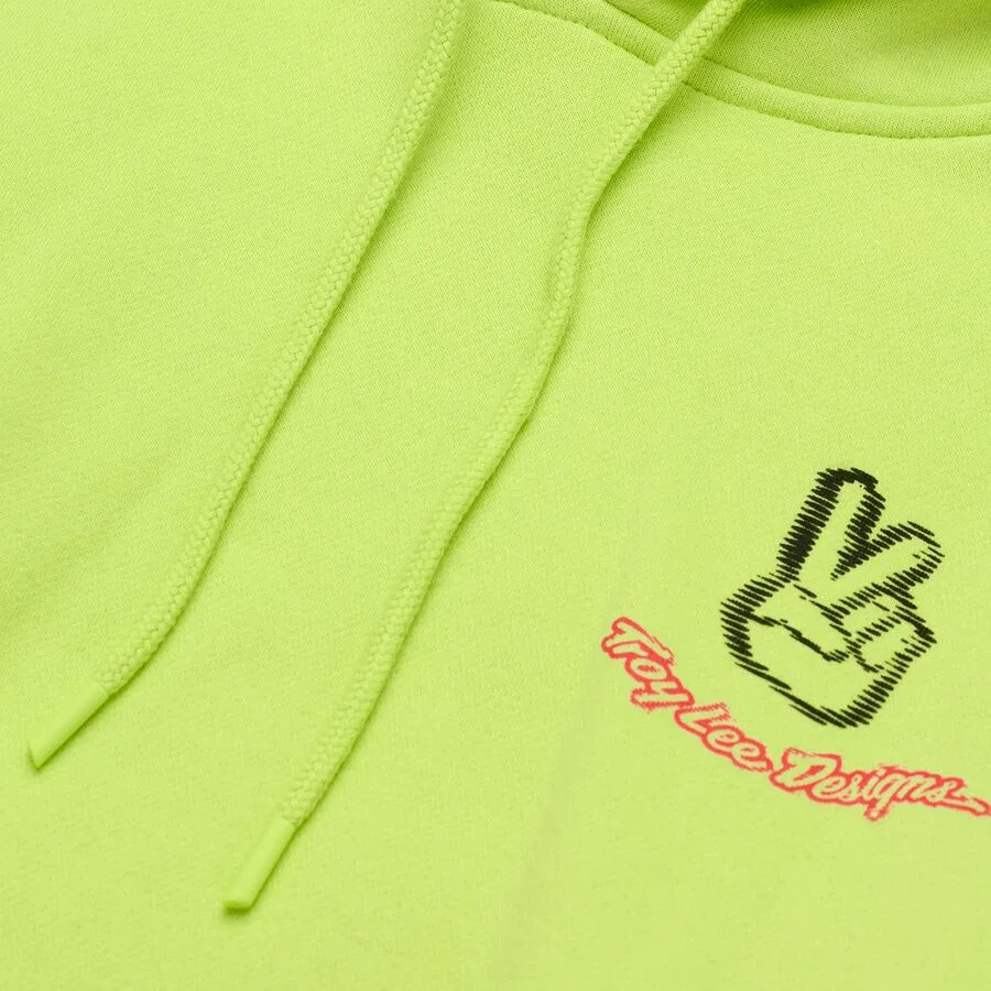 Толстовка Youth peace out Troy Lee Designs, Glo Yellow — фото 3