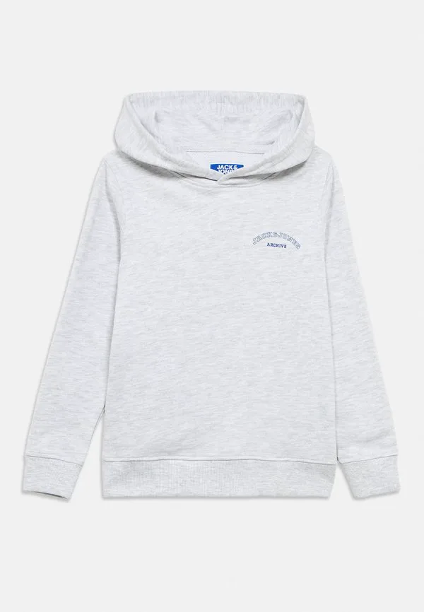 Худи с логотипом jjcollege Jack & Jones Junior, White Melange — фото 3
