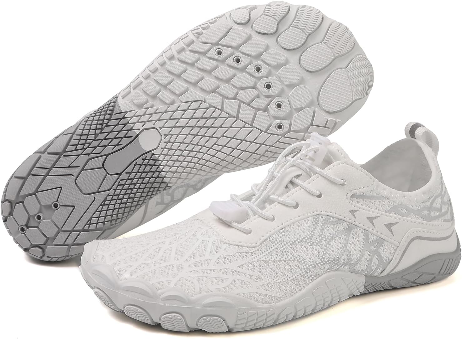 

Босиковая обувь для походов для женщин и мужчин- профессиональная широкая носка на носках, обувь для ходьбы, здоровая и нескользящая, дышащие спортивные кроссовки, удобная обувь для походов на открытом воздухе (унисекс) Generic, серый