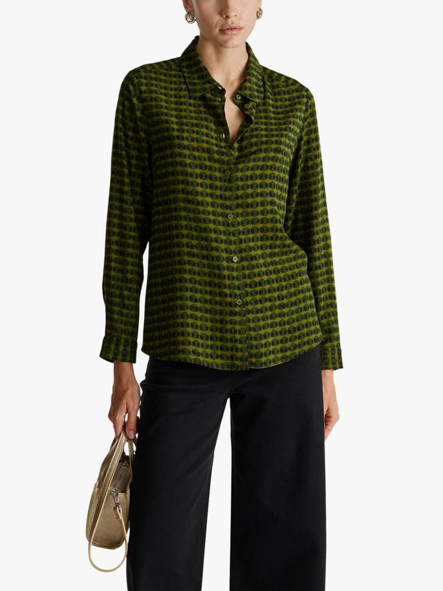 

Рубашка Regular Fit с абстрактным принтом Benetton, Green