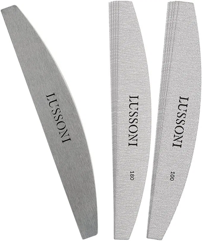 Стальная пилка T4B LUSSONI с 10 сменными файлами для маникюра Tb Tools For Beauty