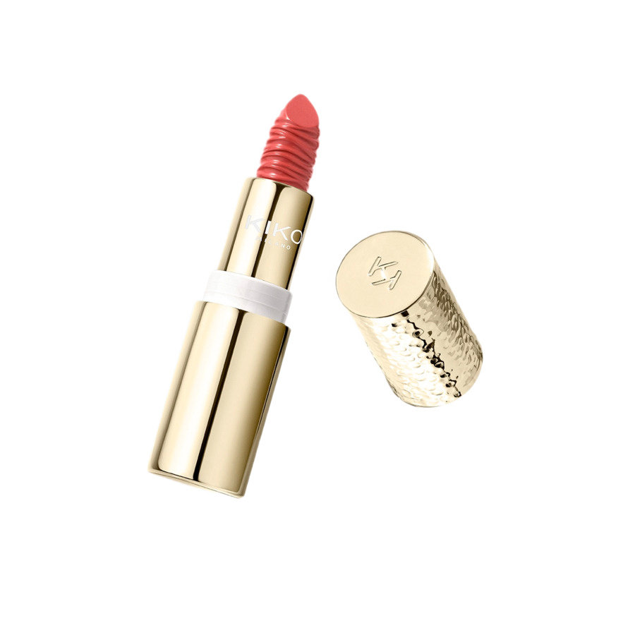 Помада Gold Reflections Gleam & Care Lipstick SPF30 кремовая питательная помада 06 Экзотический арбуз 3,5 г KIKO Milano — фото 3