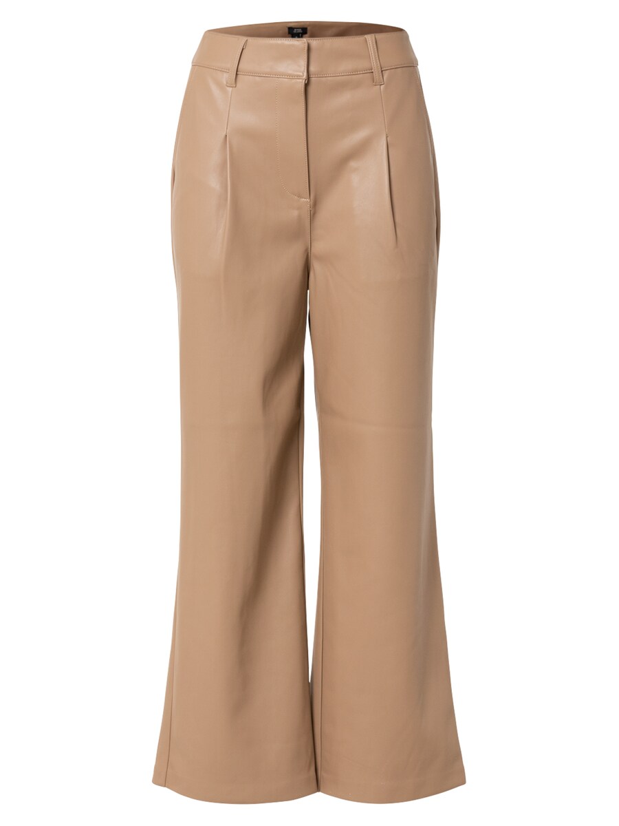 

Кожаные штаны River Island Flared Pleat-Front Pants, коричневый