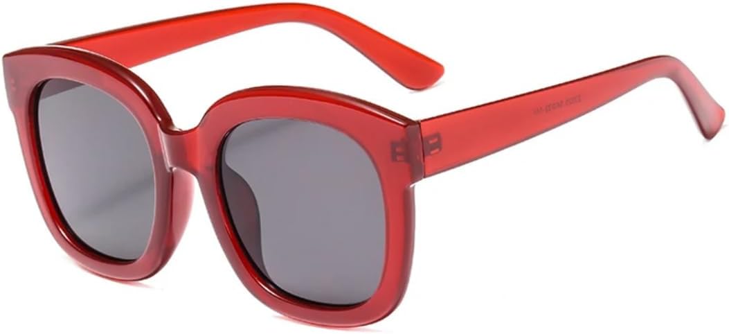 

Винтажные солнцезащитные очки большого размера в квадратной оправе, роскошные, для женщин и мужчин, для активного отдыха и путешествий, с защитой от УФ-излучения UV400 TVTBBVV, Red Gray