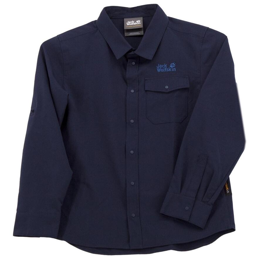 

JACK WOLFSKIN Рубашка Охотник за сокровищами синего цвета