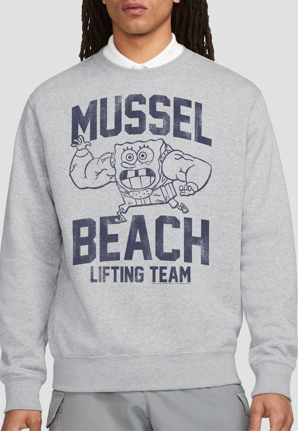 

Толстовка SPONGEBOB MUSSLE BEACH LIFTING TEAM Cotton Soul, серый