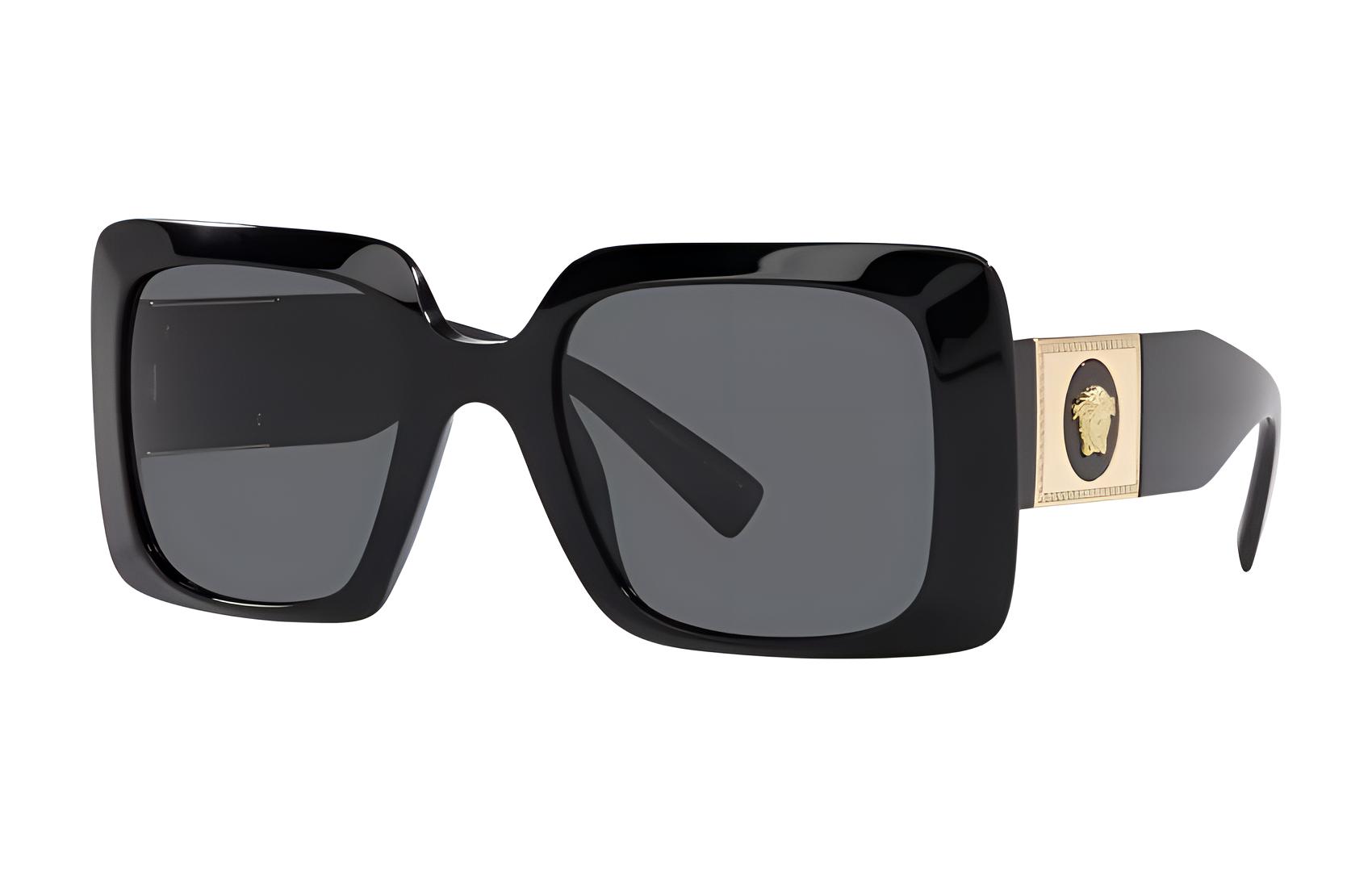 

VERSACE Солнечные очки Medusa квадратной формы, Black