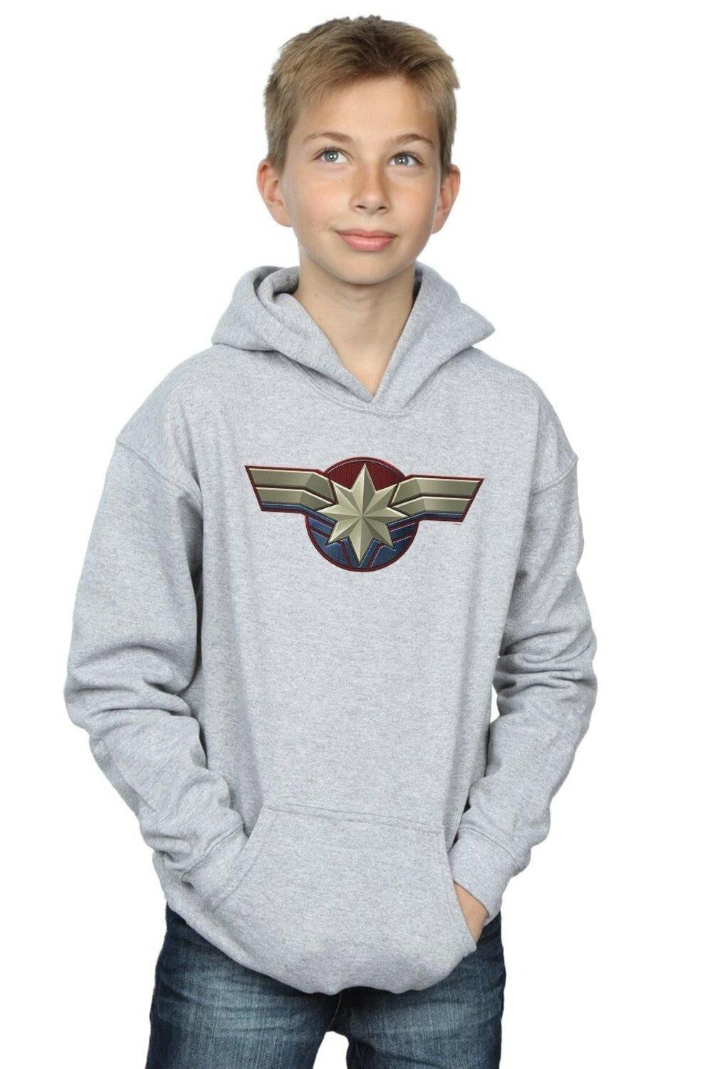 

Толстовка с эмблемой капитана на груди Marvel, серый
