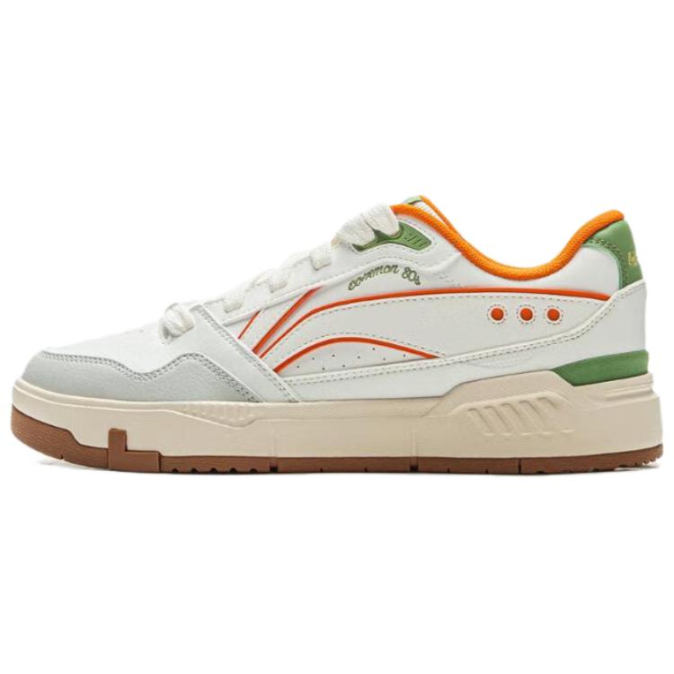 

LINING Кроссовки для скейтбординга Common 80s с низким верхом, противоскользящие, износостойкие, мужские, белые, зеленые
