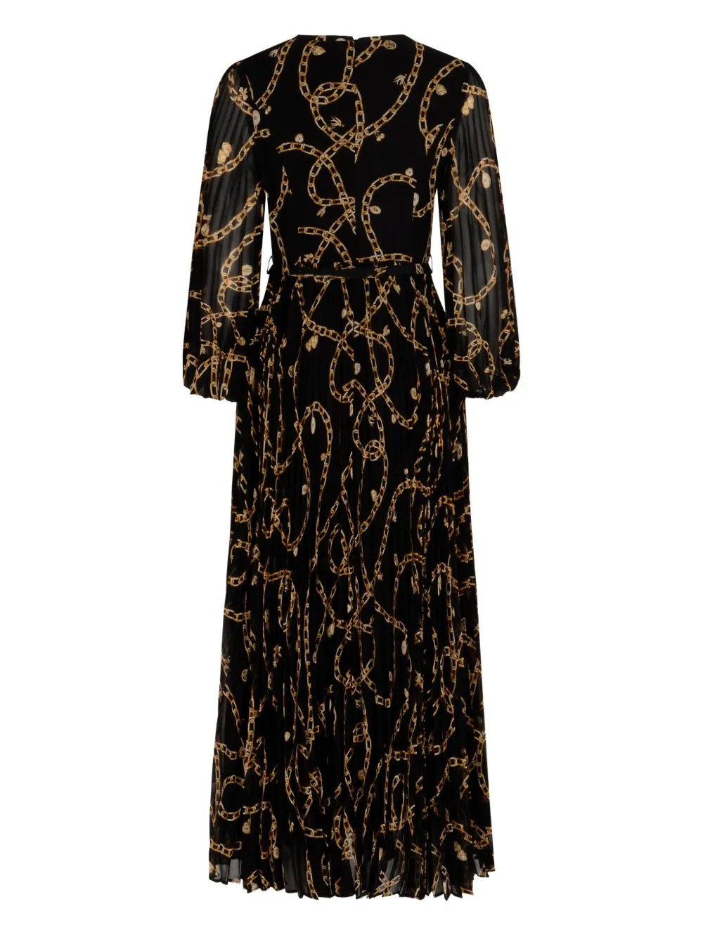 

Платье миди с плиссированной юбкой и принтом Zimmermann, черный