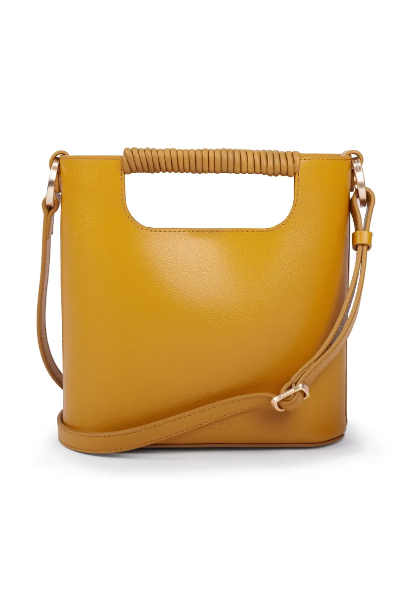 

Сумка GRETCHEN с ручкой "Crocus Small плечо - Twist", с ремнем через плечо, желтый