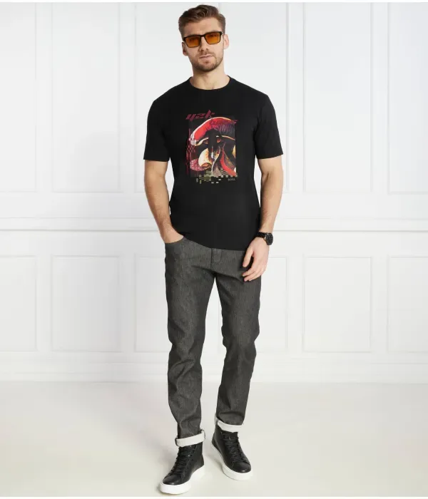 Футболка eeMushroom regular fit Boss Orange, черный — фото 2