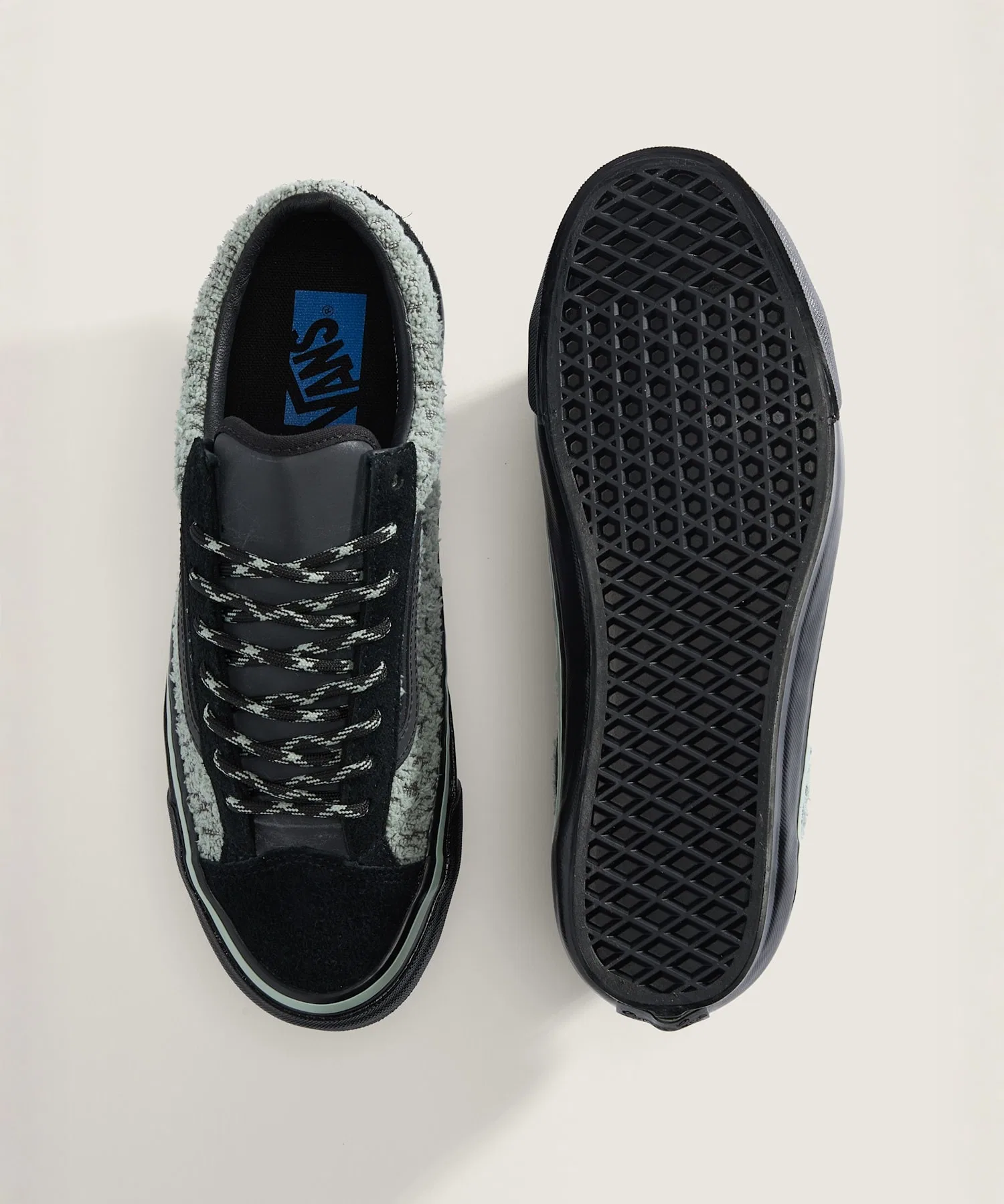 Унисекс кроссовки VANS Old Skool 36 Jacquard Knit серо-зелёные — фото 3