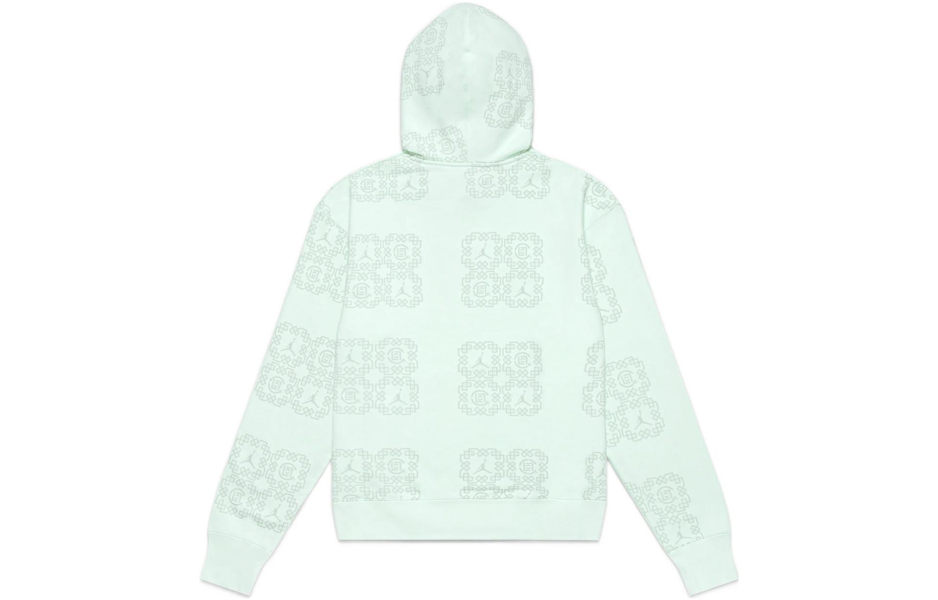 Футболка X Clot Jade Fleece Hoodie Азиатский размер Jordan, бирюзовый — фото 3