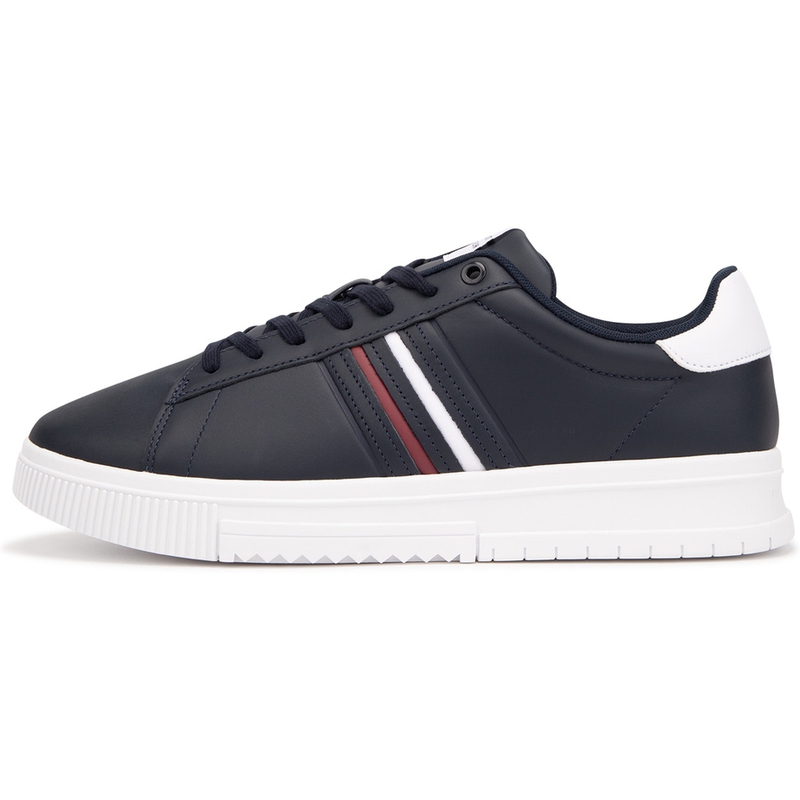 

Tommy Hilfiger Кроссовки с тисненым логотипом из кожи темно-синие DW5, цвет Navy Blue DW5