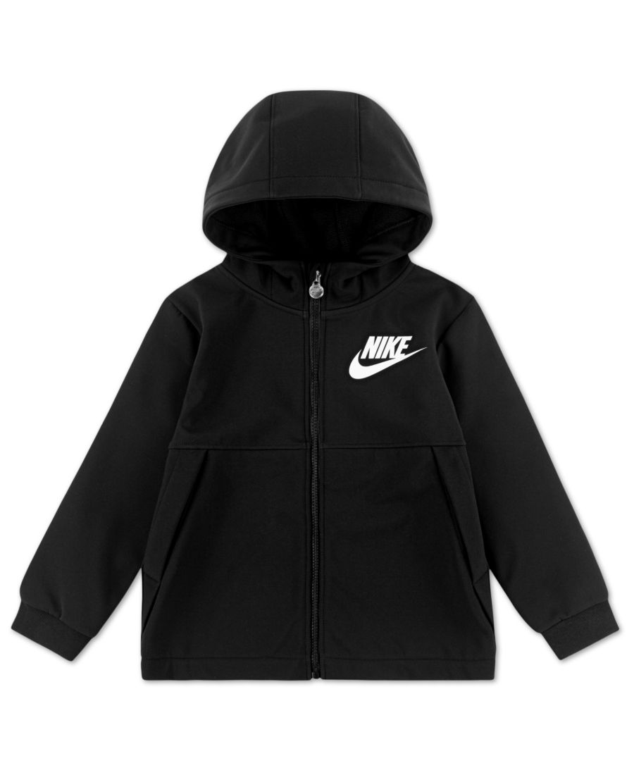 

Детская флисовая куртка с капюшоном и застежкой-молнией, размер 2T-7 Nike, Black