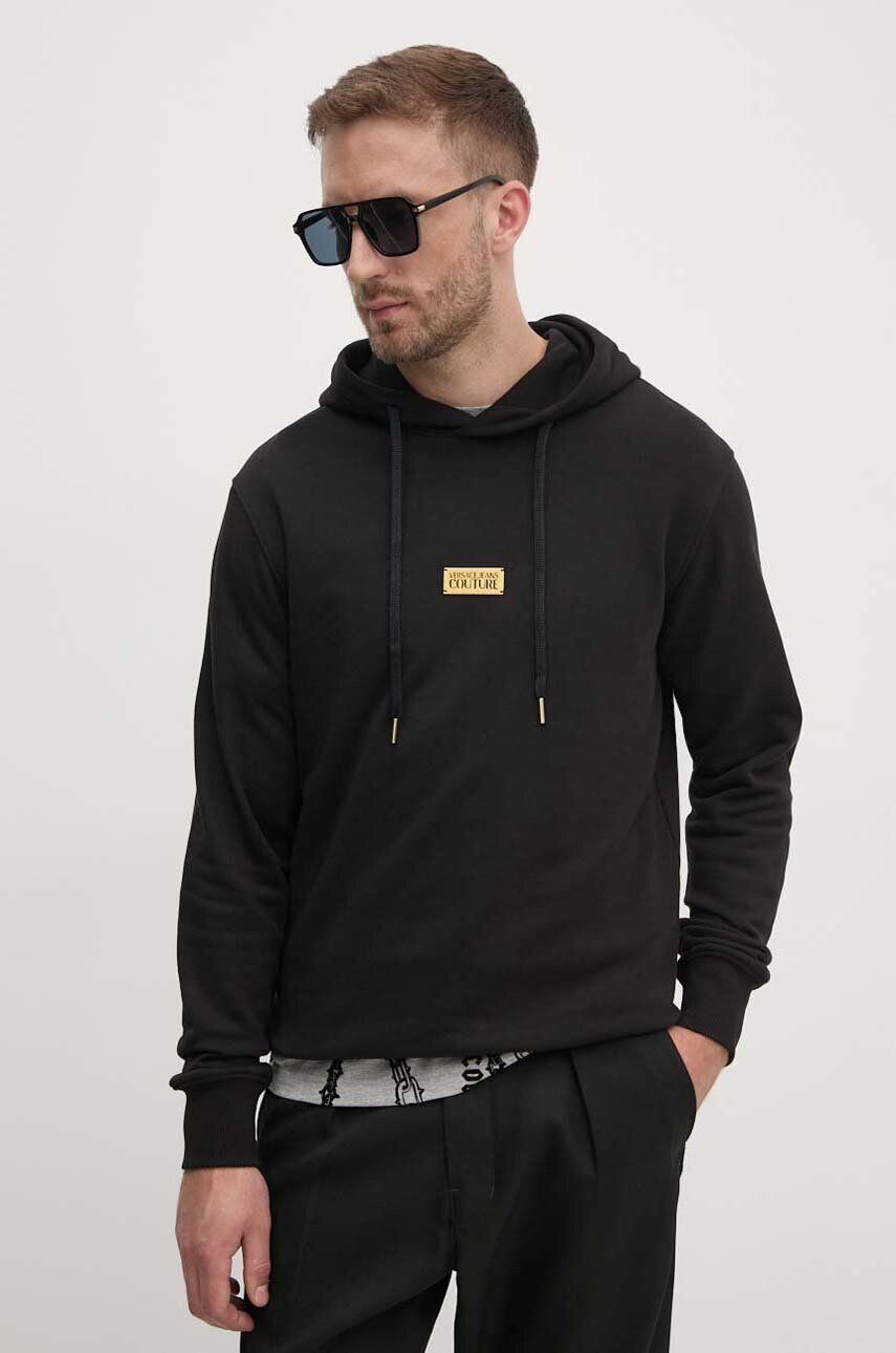 

Хлопковая толстовка Versace Jeans Couture, черный