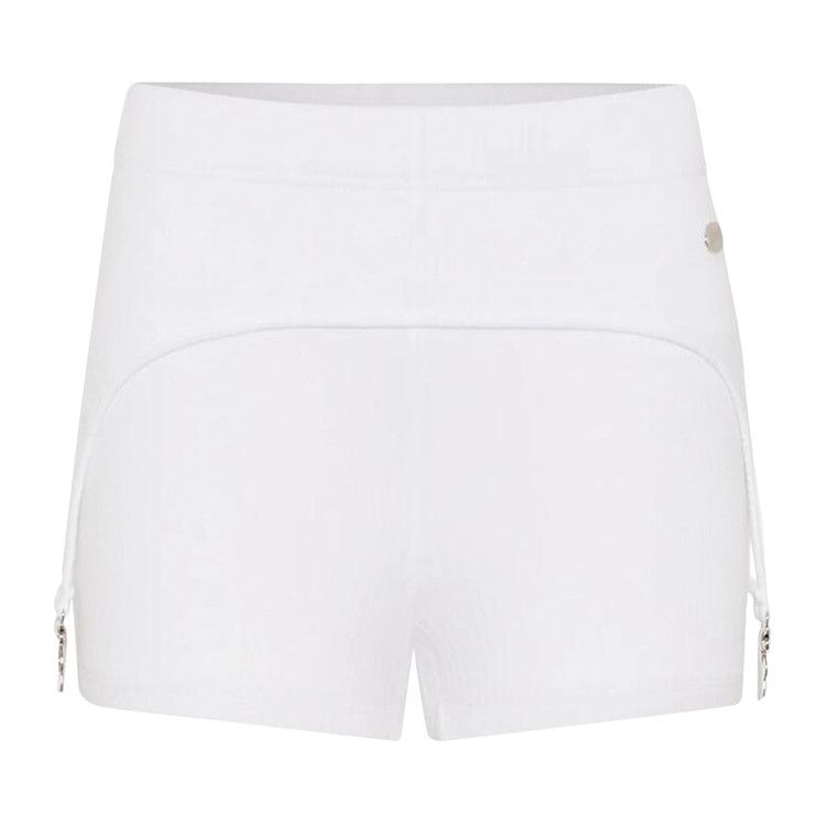 

Шорты Jean Paul Gaultier Cotton Ribbed Mini Short With Lingerie Garter, White