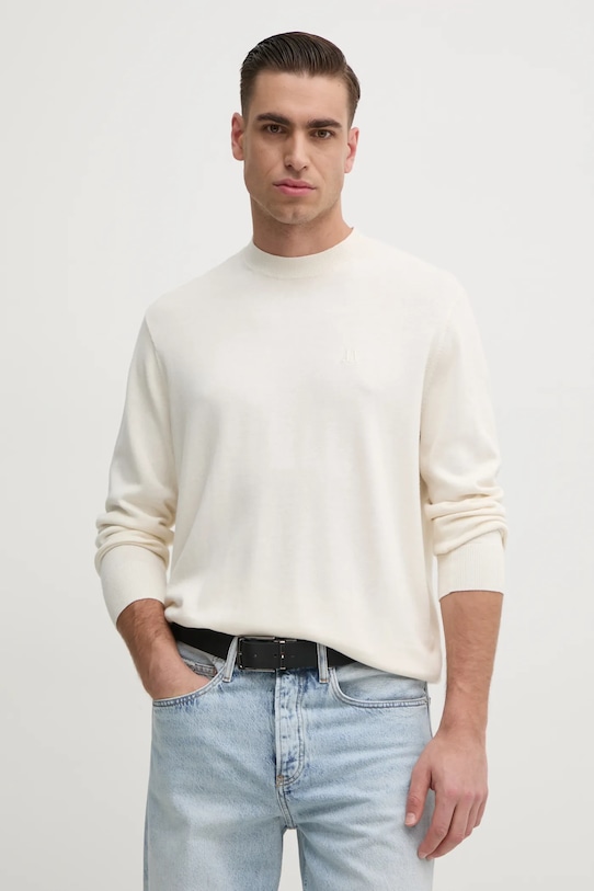 

Свитер с добавлением шелка Armani Exchange, бежевый