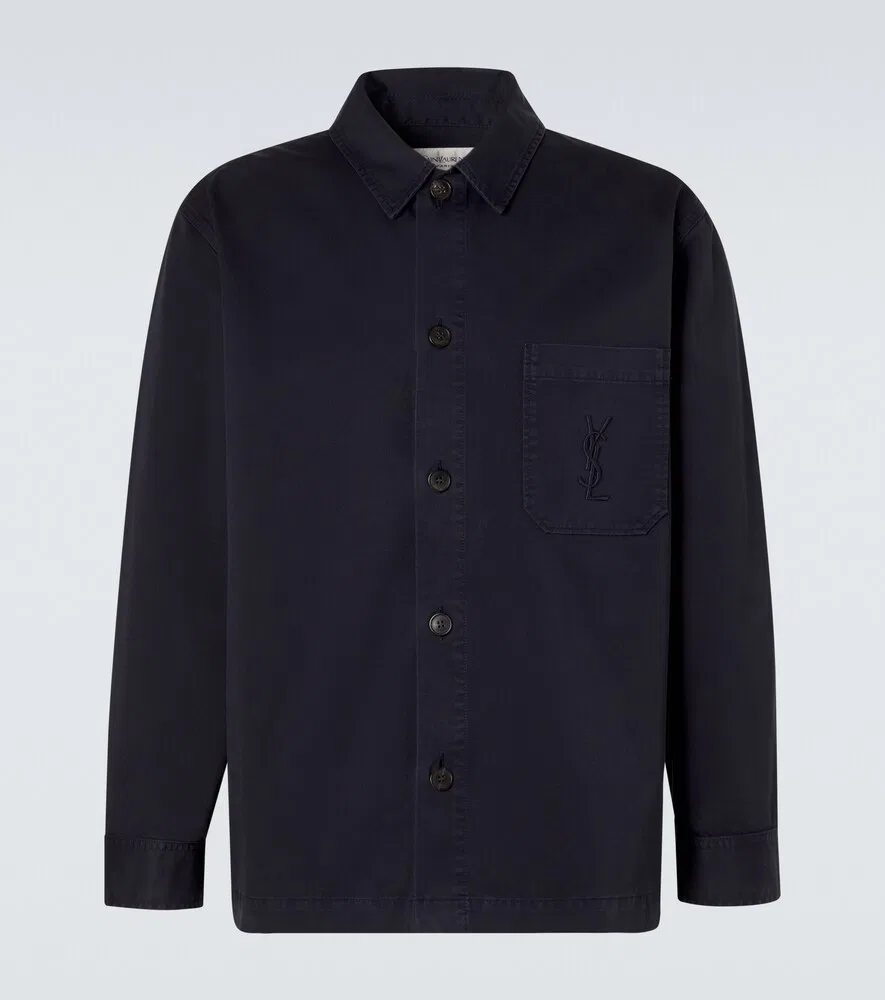 Хлопковая рубашка Кассандра Saint Laurent, синий