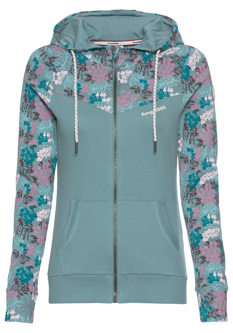 

Толстовка с капюшоном на молнии KangaROOS Zip-Up Hoodie, зеленый