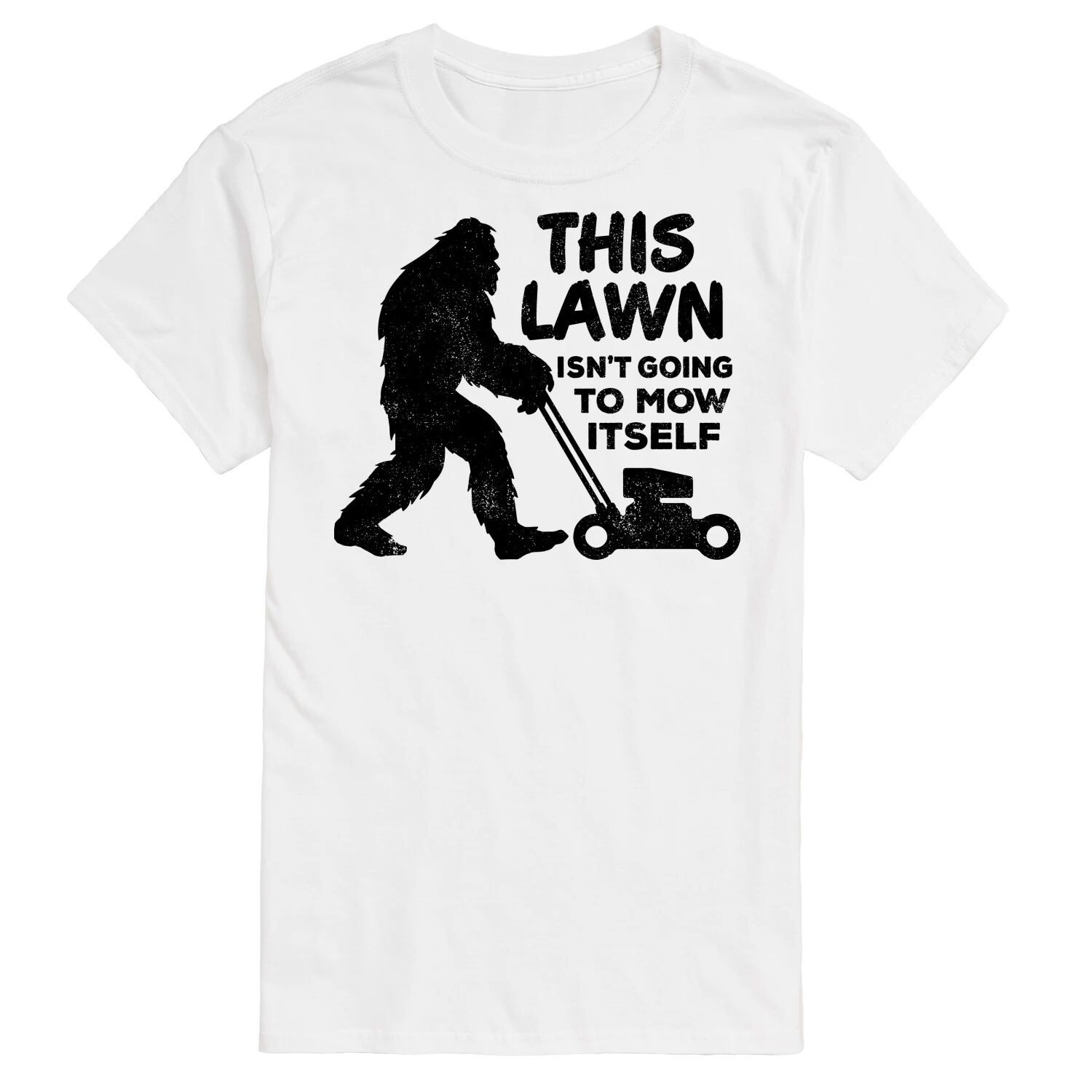 

Футболка с рисунком Big & Tall This Lawn Sasquatch Licensed Character, белый