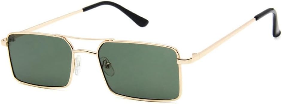 

Солнцезащитные очки UV400 с двойной перемычкой, металлической оправой и прозрачными линзами Ocean Clear, подходят для женщин и мужчин, для бега и занятий спортом на открытом воздухе UYPTK, Golden Dark Green