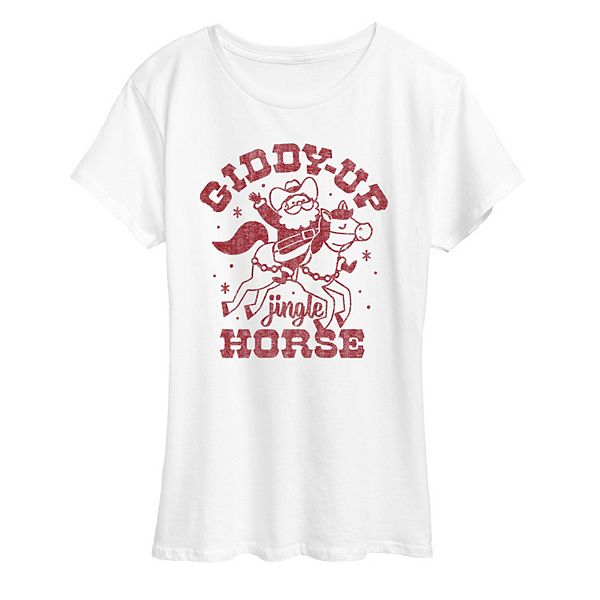 

Футболка с новогодним принтом Giddy Up Jingle Horse Licensed Character, White, Белый, Футболка с новогодним принтом Giddy Up Jingle Horse Licensed Character, White