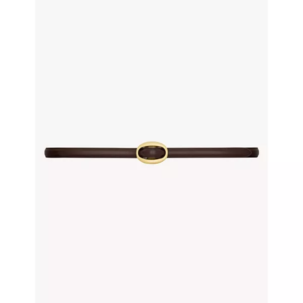 

Овальная пряжка, тонкий ремень Saint Laurent, коричневый