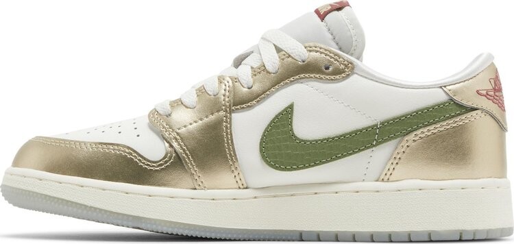 Кроссовки Air Jordan 1 Retro Low OG GS 'Year of the Dragon', золотой — фото 3