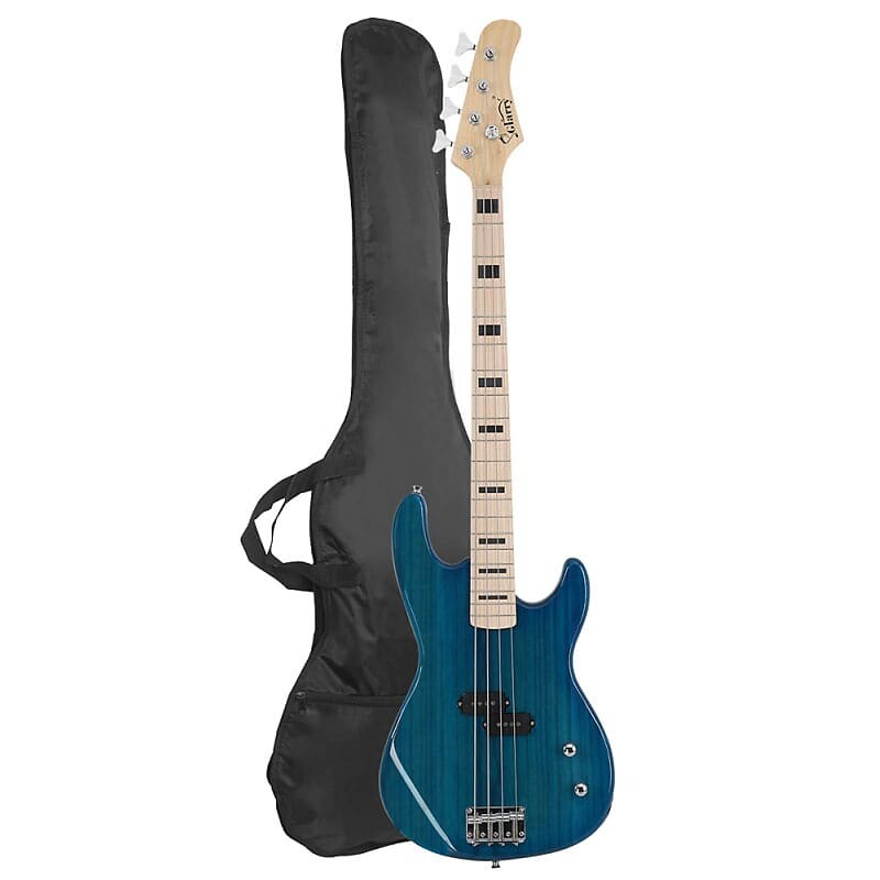 

Басс гитара Glarry Blue GP PRO Electric Bass Guitar NO Pickguard