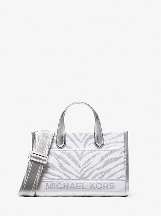 

Сумка-мессенджер Gigi Small Metallic Zebra Jacquard Michael Kors, мультиколор