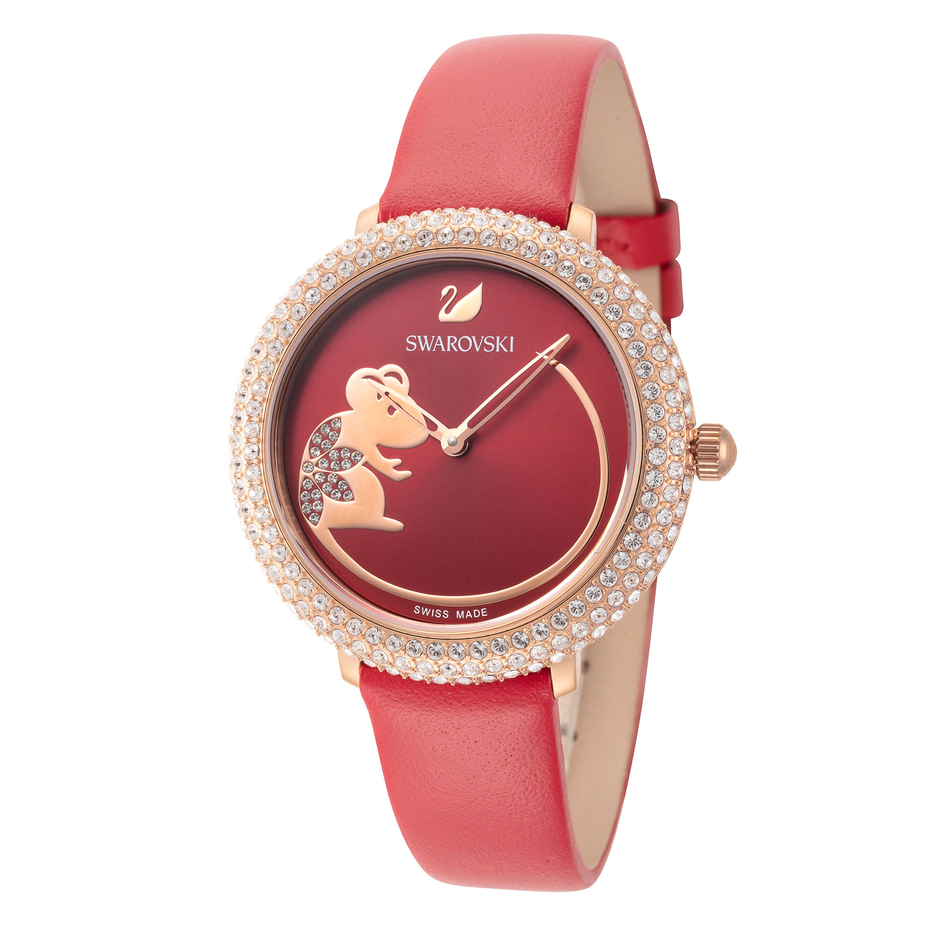 

Женские кварцевые часы Swarovski Crystal Frost 34 мм, красный